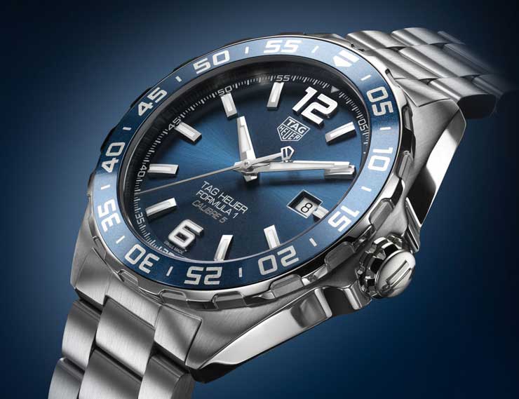 Tag Heuer Formula 1 Men’s Automatic Swiss Made Silver Stainless Steel Blue Dial 43mm Watch WAZ2015.BA0842