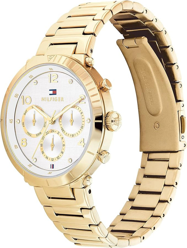 Tommy Hilfiger Analogue Multifunction Quartz Watch for women with Gold colored Stainless Steel bracelet - 1782490 Main Image