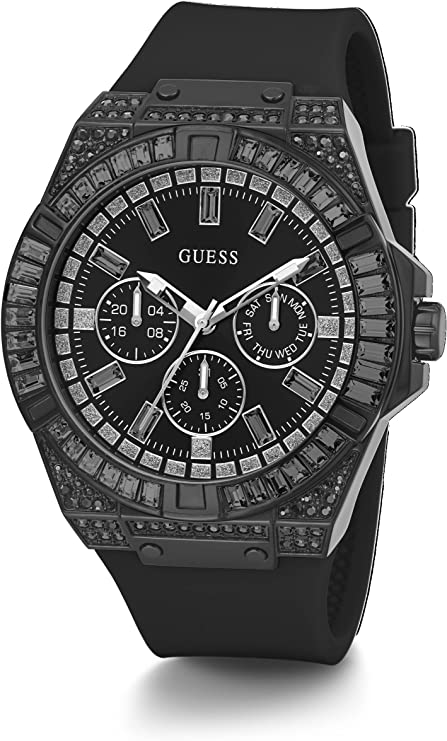 GUESS Men's Sport Black Silcone Strap Watch (Model: GW0208G5) Main Image