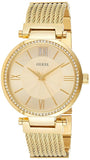 Guess Stainless Steel Analog Gold Dial Women Watch - W0638L2, Gold Band