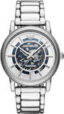 Emporio Armani Men's 'Dress' Japanese Automatic Stainless Steel Casual Watch, Color:Silver-Toned (Model: AR60006)