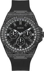 GUESS Men's Sport Black Silcone Strap Watch (Model: GW0208G5)