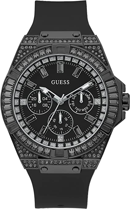GUESS Men's Sport Black Silcone Strap Watch (Model: GW0208G5) Hover Image
