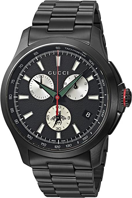 Gucci Swiss Quartz Stainless Steel Dress Black Men's Watch(Model: YA126268) Hover Image
