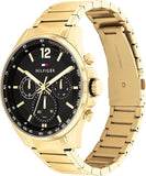 Tommy Hilfiger Men's Multifunction Gold Ionic Plated and Link Bracelet Watch, Color: Gold Plated (Model: 1791974)