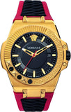 Versace Watches Mens Ion Plated Yellow Gold Black VEDY00319