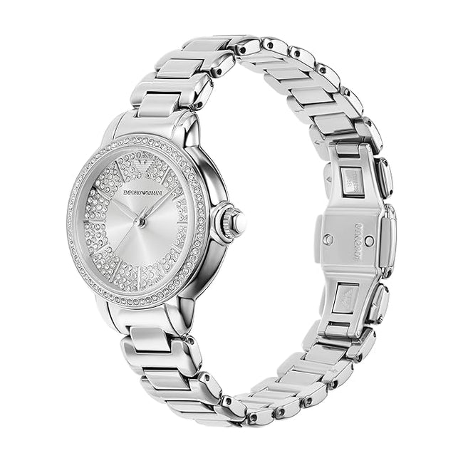 Emporio Armani Stainless Steel Analog Silver Dial Women's Watch-Ar11632, Band Color:Silver Main Image