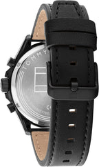 Tommy Hilfiger Analogue Multifunction Quartz Watch for Men with Black Leather Strap - 1792004