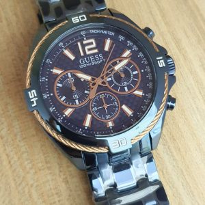 Guess Men’s Quartz Blue Stainless Steel Blue Dial 47mm Watch W1258G3 Main Image