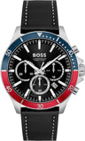 BOSS Troper Qtz Fashion Chrono Black Round Dial Men's Watch|Black Leather Material|Black Color Band - 1514099