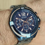 Guess Men’s Quartz Blue Stainless Steel Blue Dial 47mm Watch W1258G3