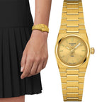 PRX Quartz Champagne Dial Yellow Gold PVD Steel Women's Watch T137.010.33.021.00
