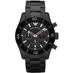 Emporio Armani Men’s Chronograph Stainless Steel Black Dial 44mm Watch AR5931