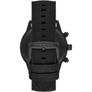 Emporio Armani Men’s Quartz Black Fabric Strap Black Dial 43mm Watch AR11453 Main Image