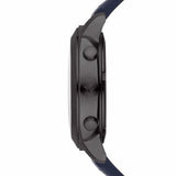 Emporio Armani Men’s Quartz Chronograph Leather Strap Shade Blue Dial 46mm Watch AR6086