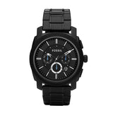 Fossil Machine Black Stainless Steel Black Dial Chronograph Quartz Watch for Gents – FS4552