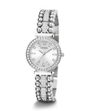 Guess Gala Silver Stainless Steel Silver Dial Quartz Watch for Ladies - GW0401L1