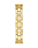 Guess Womens Gold Tone Stainless Steel Case Gold Dial Quartz Sunray Analog Gold Metal Bracelet Watch- GW0401L2