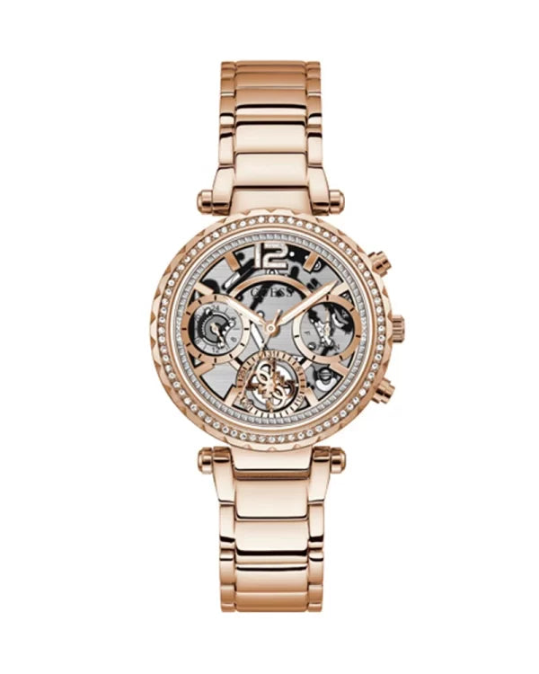 Guess Women’s Quartz Rose Gold Stainless Steel Rose Gold Dial 37mm Watch GW0403L3 Hover Image