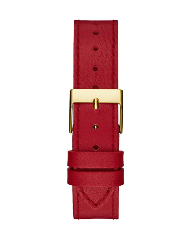 Guess Women’s Quartz Red Silicone Strap Gold Dial 36mm Watch GW0484L1