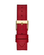 Guess Women’s Quartz Red Silicone Strap Gold Dial 36mm Watch GW0484L1