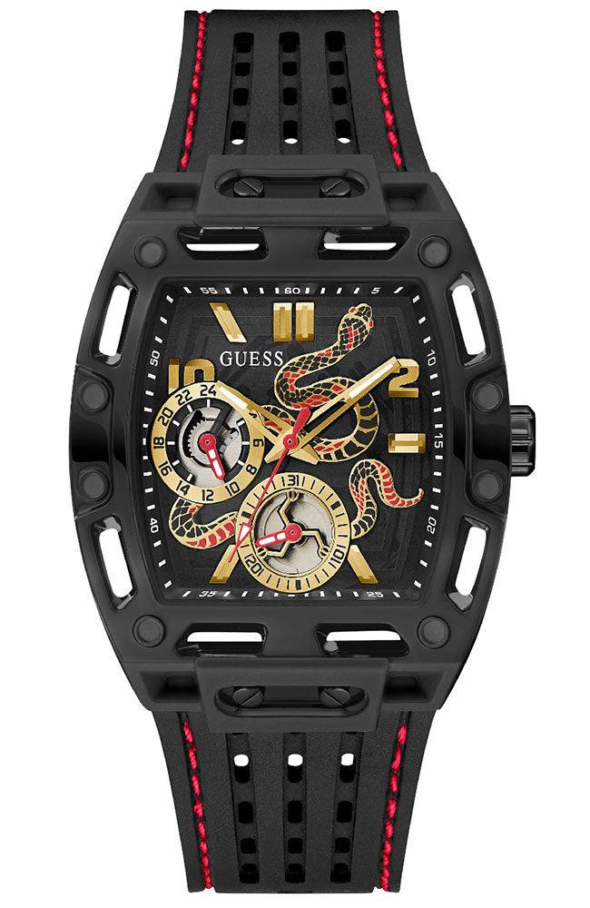 GUESS Phoenix Black Rubber Multifunction GW0857G1