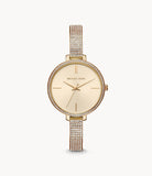 Michael Kors Women’s Quartz Stainless Steel Gold Dial 36mm Watch MK3784