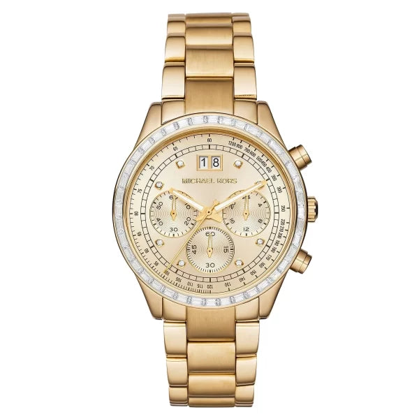 Michael Kors Women’s Quartz Gold Stainless Steel Gold Dial 40mm Watch MK6187