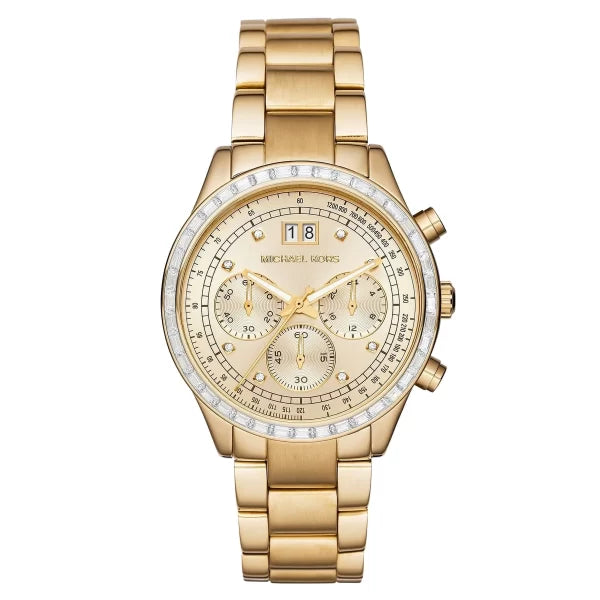 Michael Kors Women’s Quartz Gold Stainless Steel Gold Dial 40mm Watch MK6187 Hover Image