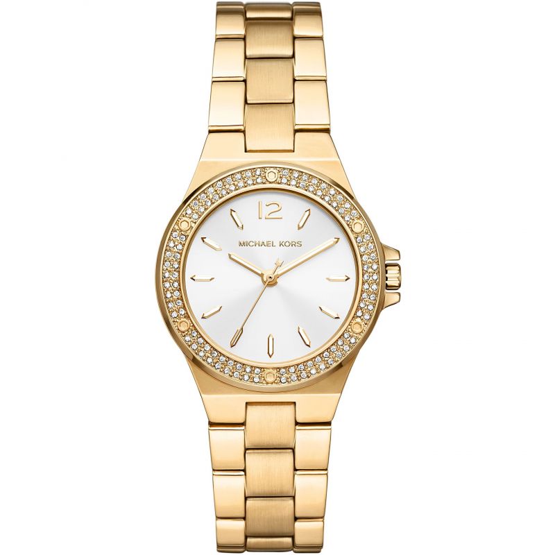 Michael Kors Mini-Lennox Three-Hand Gold-Tone Stainless Steel Watch MK7278