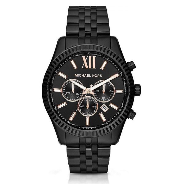 Michael Kors Men’s Chronograph Stainless Steel Black Dial 45mm Watch MK8467 Hover Image