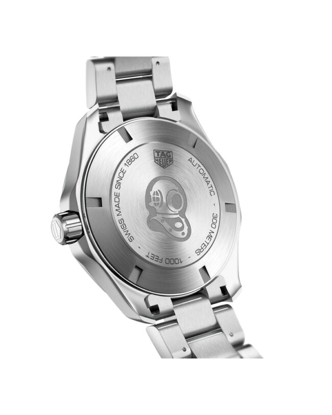 Tag Heuer Mens Aquaracer Silver Stainless Steel Case Automatic Blue Dial Silver Stainless Steel Bracelet Watch WAY201B.BA0927