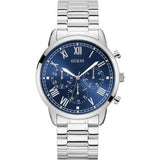 Guess Men’s Quartz Silver Stainless Steel Blue Dial 44mm Watch W1309G1