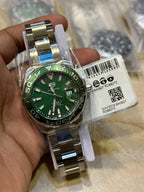 Tag Heuer Aquaracer Calibre 5 Silver Stainless Steel Green Dial Automatic Watch for Gents- WAY201S.BA0927