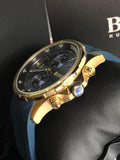 Hugo Boss Men’s Quartz Blue Silicone Strap Blue Dial 46mm Watch 1513822