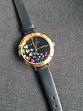 TED BAKKER Womens Watch Black dial Black Leather Strap