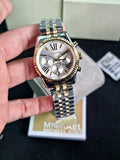 Michael Kors Women’s Chronograph Quartz Two-tone Stainless Steel Silver Dial 38mm Watch MK5955