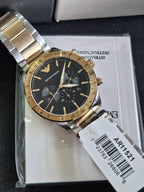 Emporio Armani Men’s Quartz Two-tone Stainless Steel Black Dial 43mm Watch AR11521