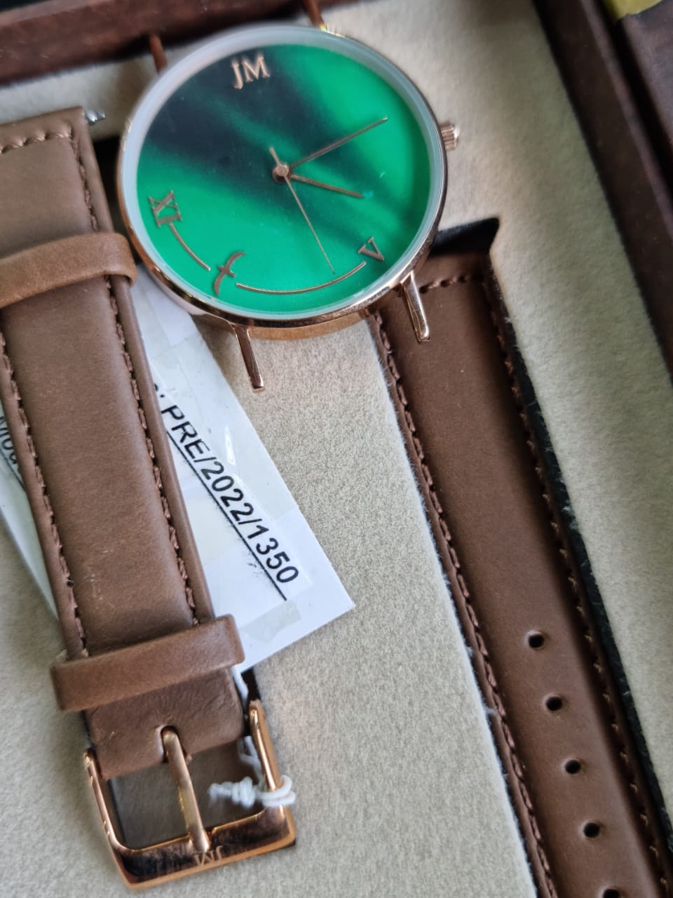 Jm Green Dial Ladies Watch