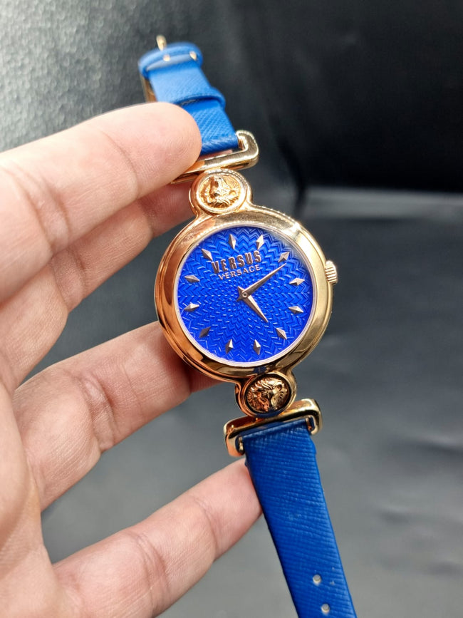 VERSUS Versace Blue dial Blue leather strap Hover Image