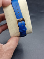 VERSUS Versace Blue dial Blue leather strap