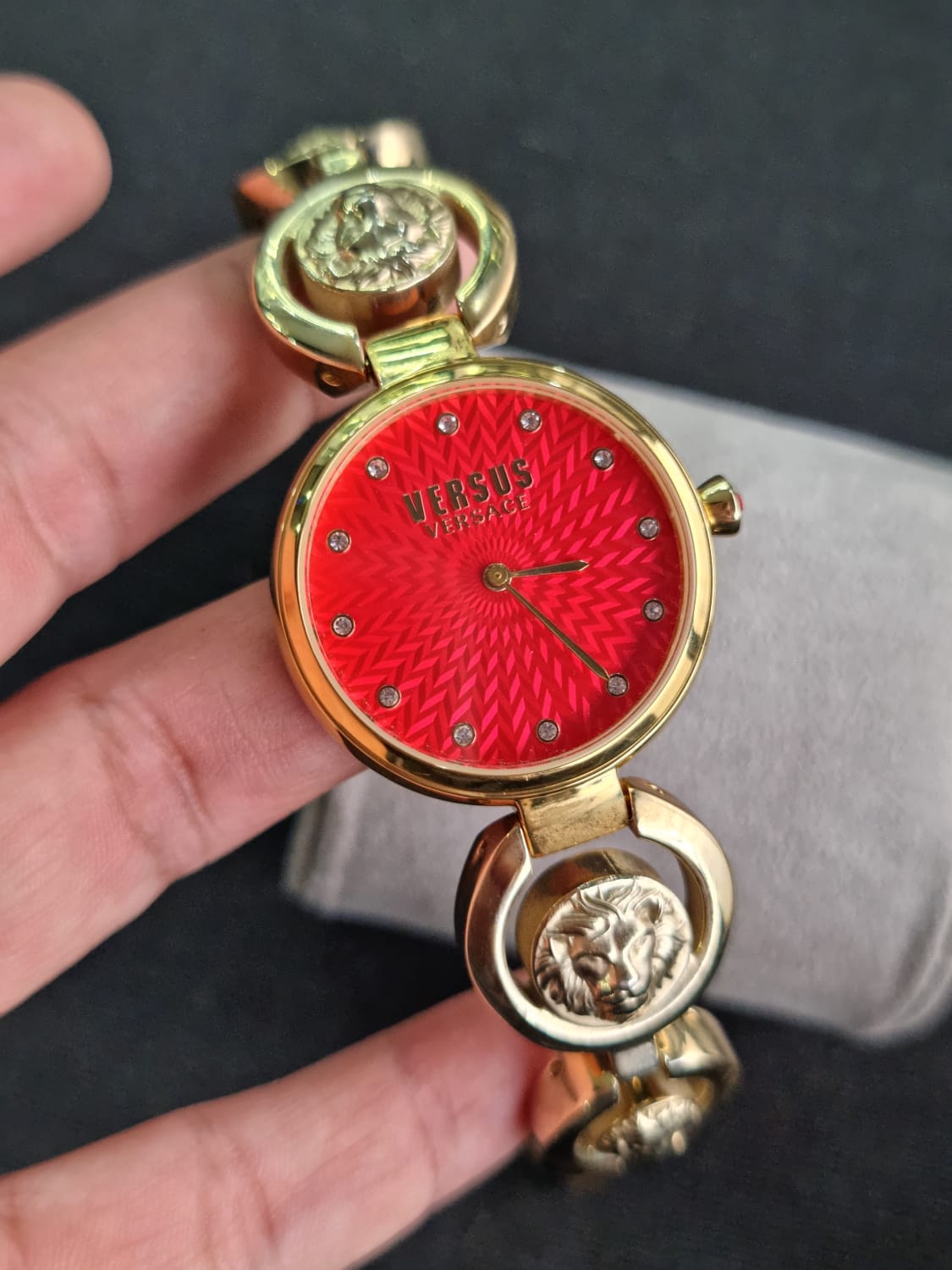 Versus Versace Golden Casing Red Dial