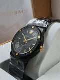 Versace Men’s Quartz Swiss Made Black Stainless Steel Black Dial 41mm Watch VEVI00620