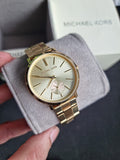 Michael Kors Women’s Quartz Stainless Steel Champagne Dial 38mm Watch MK3500 (PREOWNED)