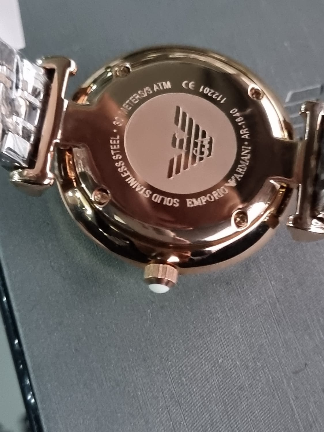 Emporio Armani Classic Rose-Gold Dial Ladies Watch AR1840