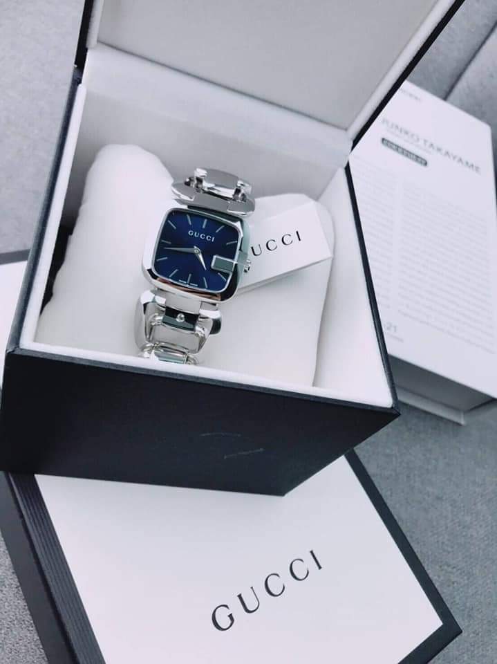 GUCCIG- Class Blue Dial Stainless Steel Ladies Watch Ya125508