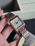 Michael Kors Women's Drew Multifunction Rose Gold-Tone Stainless Steel Watch MK4375