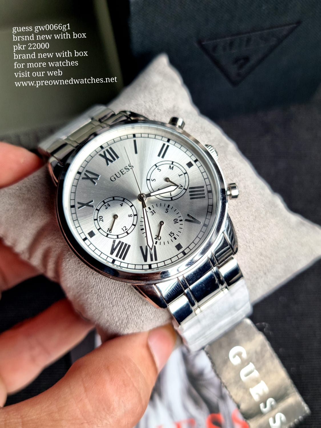 GUESS Analog Silver Dial Men's Watch-GW0066G1