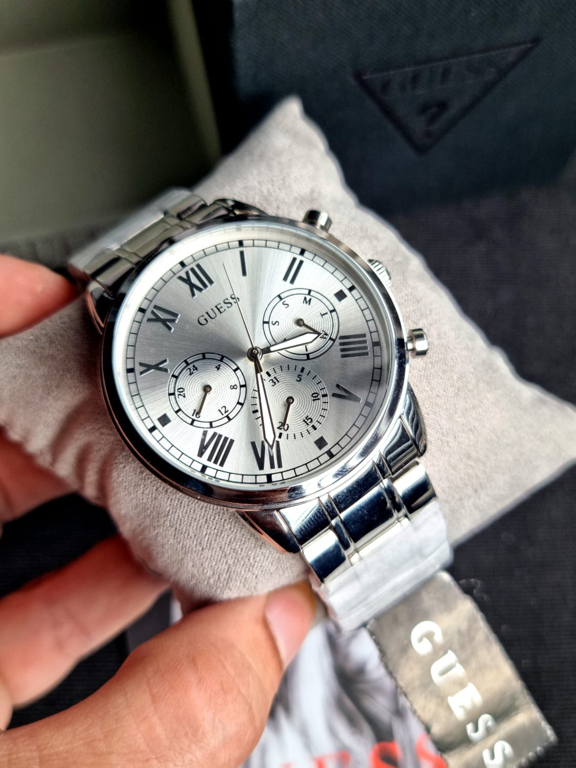 GUESS Analog Silver Dial Men's Watch-GW0066G1