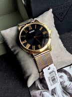 Guess Men’s Analog Stainless Steel Black Dial 44mm Watch W1179G2
